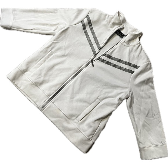 Lauren Ralph Lauren Small Zipup Like New White and Silver - Picture 3 of 7